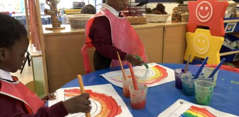 WHINF Experimenting with colour in Gold Class!